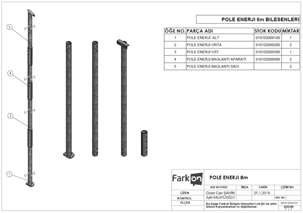 POLE ENERJİ 8m